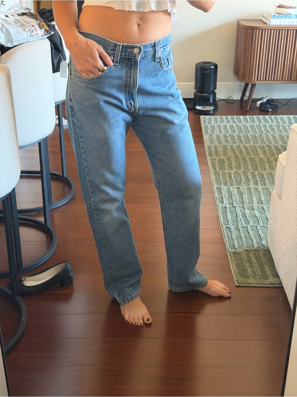 Vintage 505 Levi’s Straight-Leg Men's Jeans - Light Blue